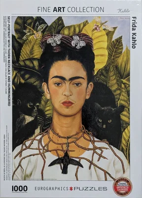 Self-Portrait with Thorn Necklace and Hummingbird