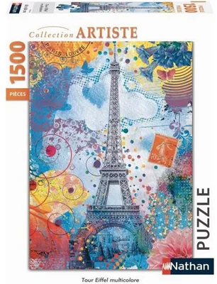 Tour Eiffel multicolore