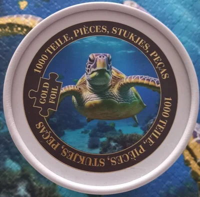 Tortue marine touches dorées