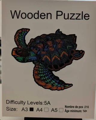 Puzzle en bois tortue