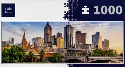 Das zentrale Geschäftsviertel von Melbourne, Australien, Panorama