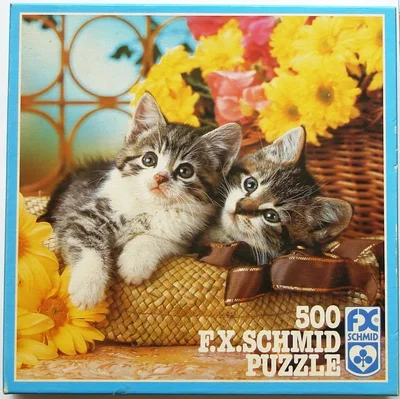 Kittens in a Straw Hat