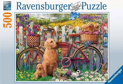 Cute Dogs in the Garden