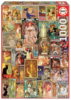 Art Nouveau Poster Collage