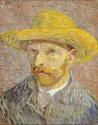 Self-Portrait with Straw Hat
