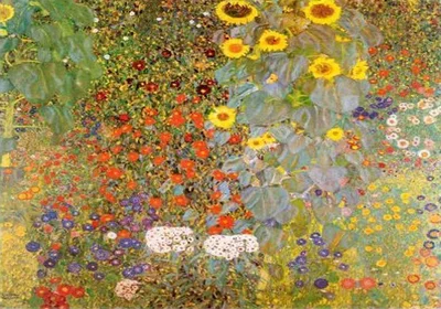 Country Garden with Sunflowers