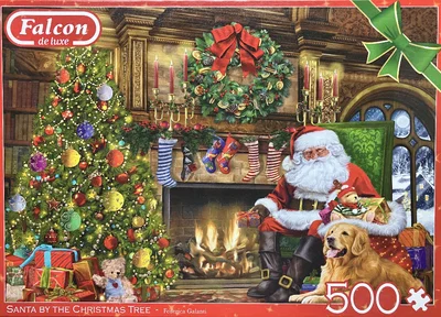 Santa by the Christmas Tree
