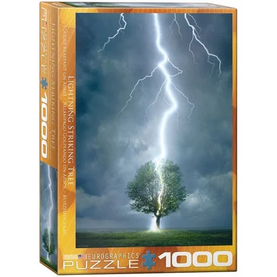 Lighting Striking Tree