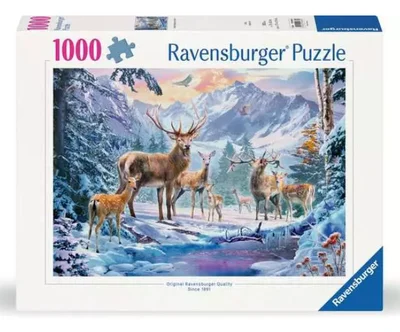 Chevreuils et cerfs en hiver