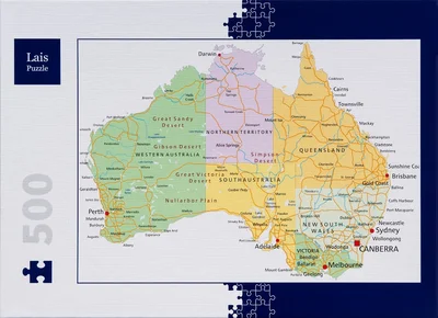 Australien - Karte des Kontinents