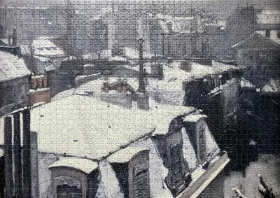 View of Rooftops (Snow), 1878-1879