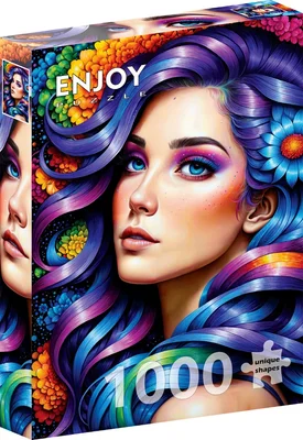 Rainbow Flower Portrait