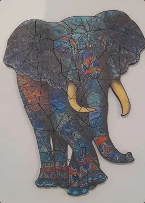 Puzzle en bois éléphant