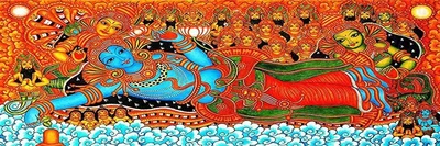 Kerala Mural Vishnu Avatar
