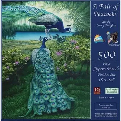 A pair of peacocks