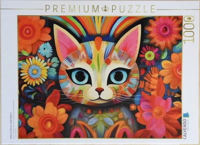 Katze im Stil von Frida Kahlo II