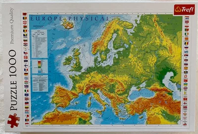 Physical map of Europe