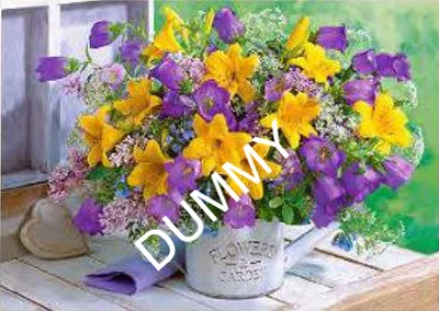 Bouquet of Lilies and Bellflowers