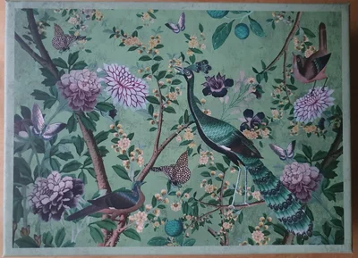 Hand-painted 18th century Chinese wallpaper (details), interior Heeswijk Castle