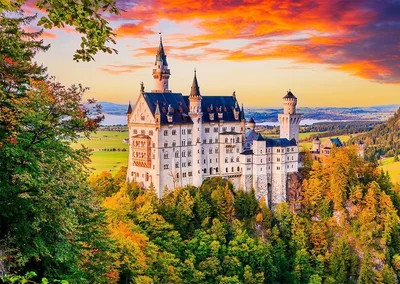 Neuschwanstein Castle in Autumn, Germany