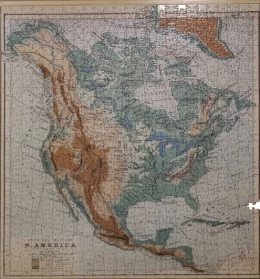 Vintage North America Map
