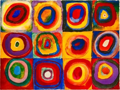 Color Study- Squares with Concentric Circles, 1913