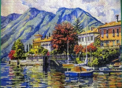 Blue Boat in Lake Maggiore