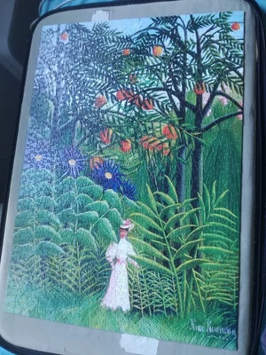 Woman Walking in an Exotic Forest