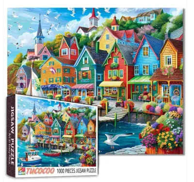 Coloré d'une ville balnéaire