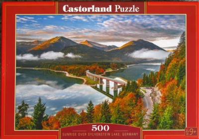 Sunrise over Sylvenstein Lake, Germany