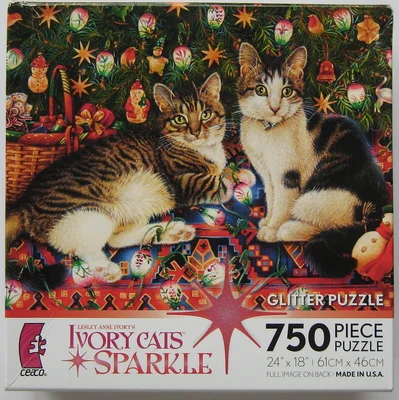 Truffle and Fudge with Christmas Lights and Snowman