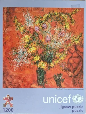 Flowers against a Red Background