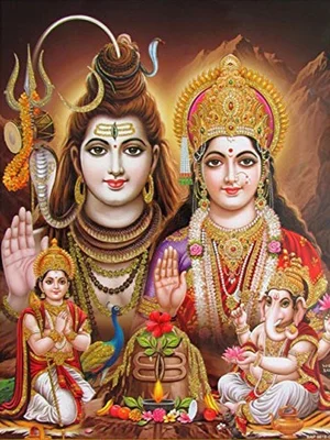Shiva Parvati Ganesha Kartikeya